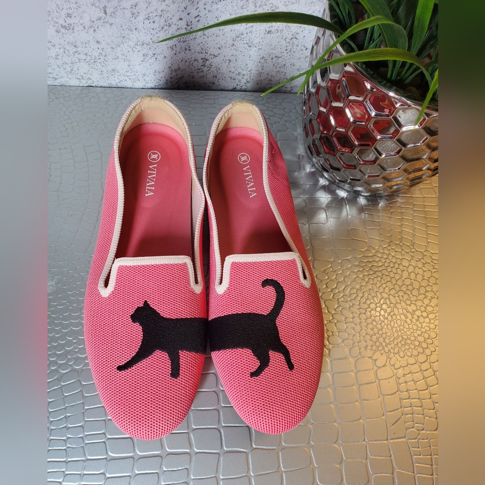 Pink Cat Knit Loafers - Picture 5 of 12